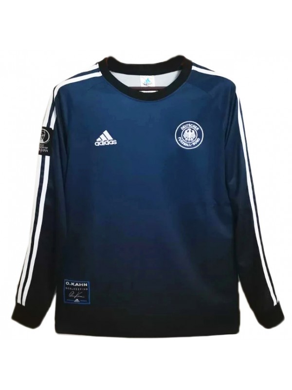 Germany goalkeeper retro long jersey men's blue uniform football tops sport soccer shirt 2002